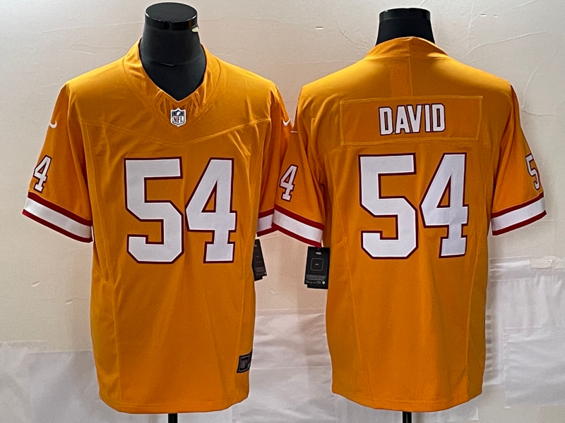 Men's Tampa Bay Buccaneers Lavonte David #54 Orange Throwback Jersey